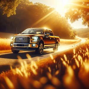 Golden 2013 Ford F150 in Countryside Adventure