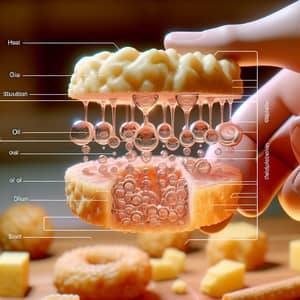 Fat Absorption Process Visualization | Frying Techniques