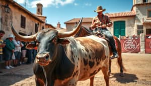 Toro Bravo: Spanish Bull in Local Festival