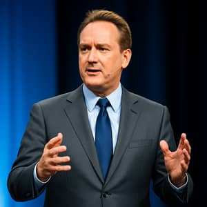Realistic Keynote Speaker Photos on Stage