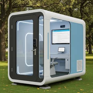 Outdoor Exam Pod with Access Code Screen