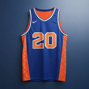 Custom Blue and Orange 20 Jersey Design