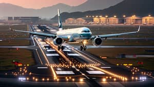 A321neo Cathay Pacific Landing: Expert Pilot Touching Down