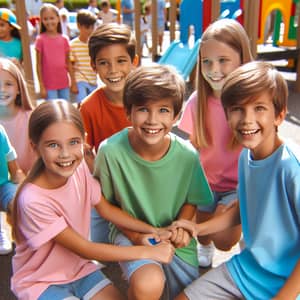 Delightful 12-Year-Olds Playing at Child-Friendly Playground