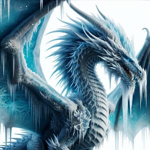 Icy Blue Dragon: Frosty Creature of Winter