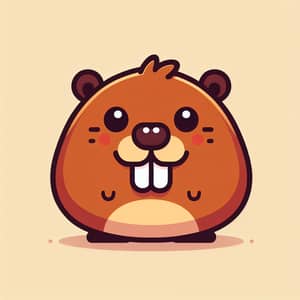 Dagget Beaver Flat Design | Jovial Cartoon Character