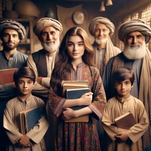 Pashtun Tribal Girl Embraces Education in Village Setting