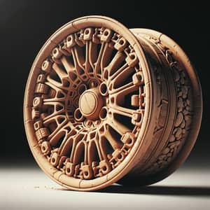 Handcrafted Clay Toyota Corolla Rim Sculpture