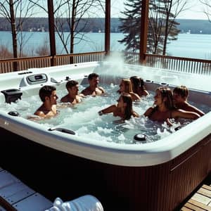 Fun in a Hot Tub: Relaxation and Laughter