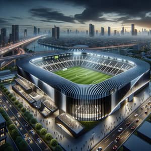 Modern Soccer Stadium Design in Urban Environment | Virtual Spectators