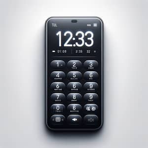 Modern Mobile Phone Keypad with Sleek Digital Buttons