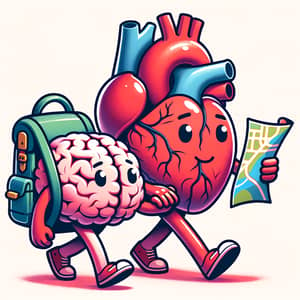 Heart and Brain Journey: Exploring Together with Backpacks or Map