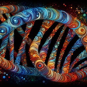 Abstract DNA Art: A Unique Double-Helix Design