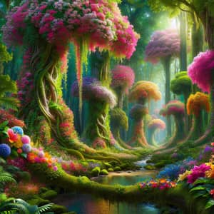 Fabulous Blooming Forest - Enchanting Spectacle of Life and Growth