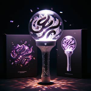 Enchanting Kpop Lightstick with Shimmering Handle