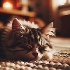 Gato: Tranquil Cat on a Cozy Rug