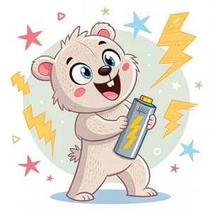 Energy Bear Cartoon - Boost Your Day