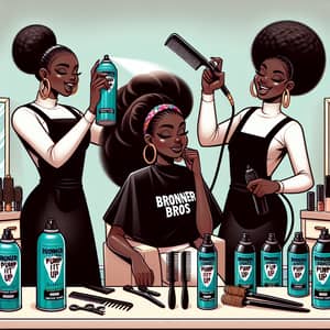 Expert Black Beauticians with Bronner Bros Hair Spray