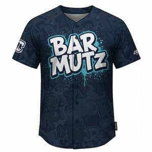 Custom Dark Blue Baseball Jersey | Bar Mutz Team