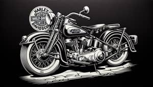 1955 Harley-Davidson Duo-Glide | Classic Motorcycle Illustration