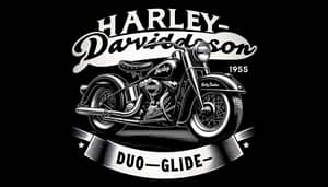 Realistic 1955 Harley-Davidson Duo-Glide Motorcycle