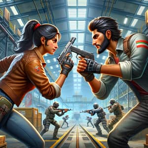 Intense Freefire Battle: Female South Asian Gamer vs Hispanic Male