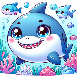 Adorable Cartoon Shark Illustration for Kids