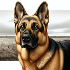 German Shepherd Portrait: Intelligent & Versatile Working Breed