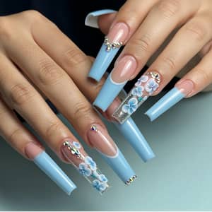 Trendy Extra Long Stiletto Nail Set - Spring Vibes