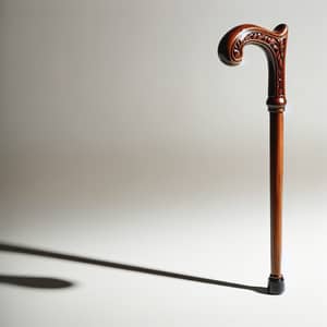 Elegant Carved Wooden Cane for Ergonomic Support