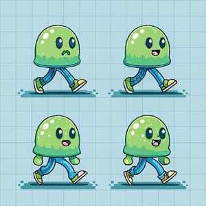 Slime Monster Pixel Art Sprite Sheet