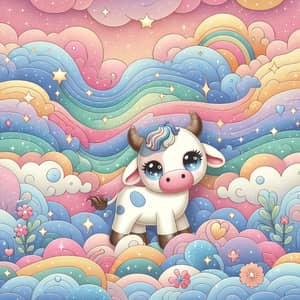 Bright & Cheerful Cow Lola Illustration