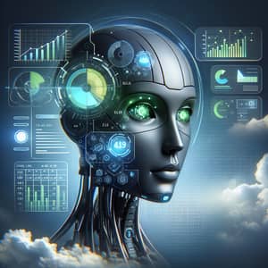 Futuristic AI Avatar for QuickBooks: Sophisticated Design