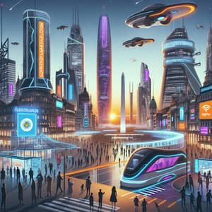 Futuristic Argentina: Neon Skyscrapers & Digital Diversity