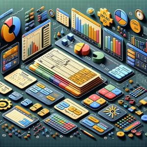 Excel 2021: Modern Digital Interface with Menus, Ribbon, Formulas, Charts