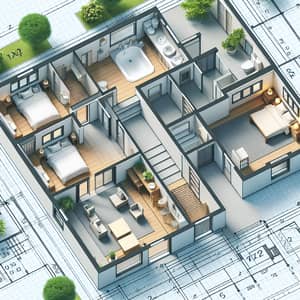 Efficient 9x11 House Blueprint with 2 Bedrooms and Bathroom