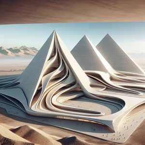 Futuristic Egyptian Pyramids by Zaha Hadid Style