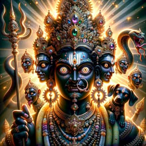 Divine Vibrant Lord Bhairava: Hindu Mythology Deity