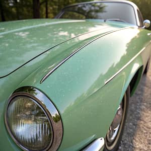 Realistic Light Green Car Paint Texture