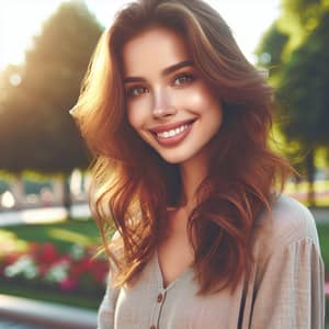 Young Woman in Stylish Summer Outfit - City Park Portrait