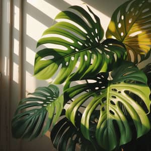 Monstera Aurea Plant: Fresh Green & Yellow Leaves