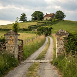 Scenic Drive to a Charming Country Farmhouse