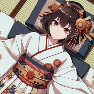 High-Quality Japanese Miko Shrine Maiden Art