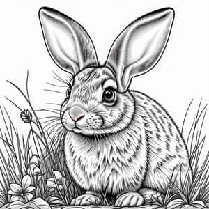 Hare Coloring Page for Kids 3-5 | Fun and Educational Activity