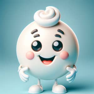 Friendly Smiling Ball Character for Joyful Positivity