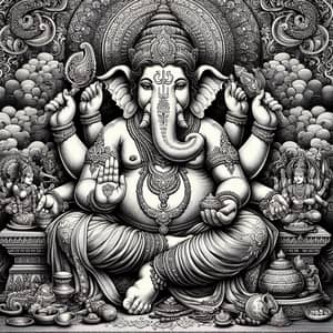 Lord Ganesh - Detailed Illustration of Hindu Deity