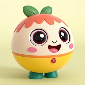 Cute 3D Joy Mascot with a Happy Face