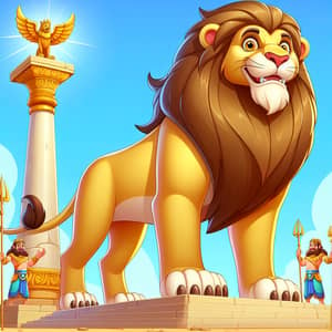 GIBHOR: The Animated Lion Standing Tall