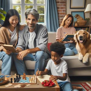 Heartwarming Family Moments in Cozy Living Rooms