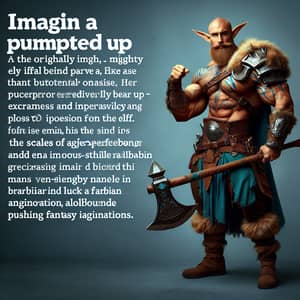 Mighty Elf Warrior with Bear-like Ears | Fantasy World